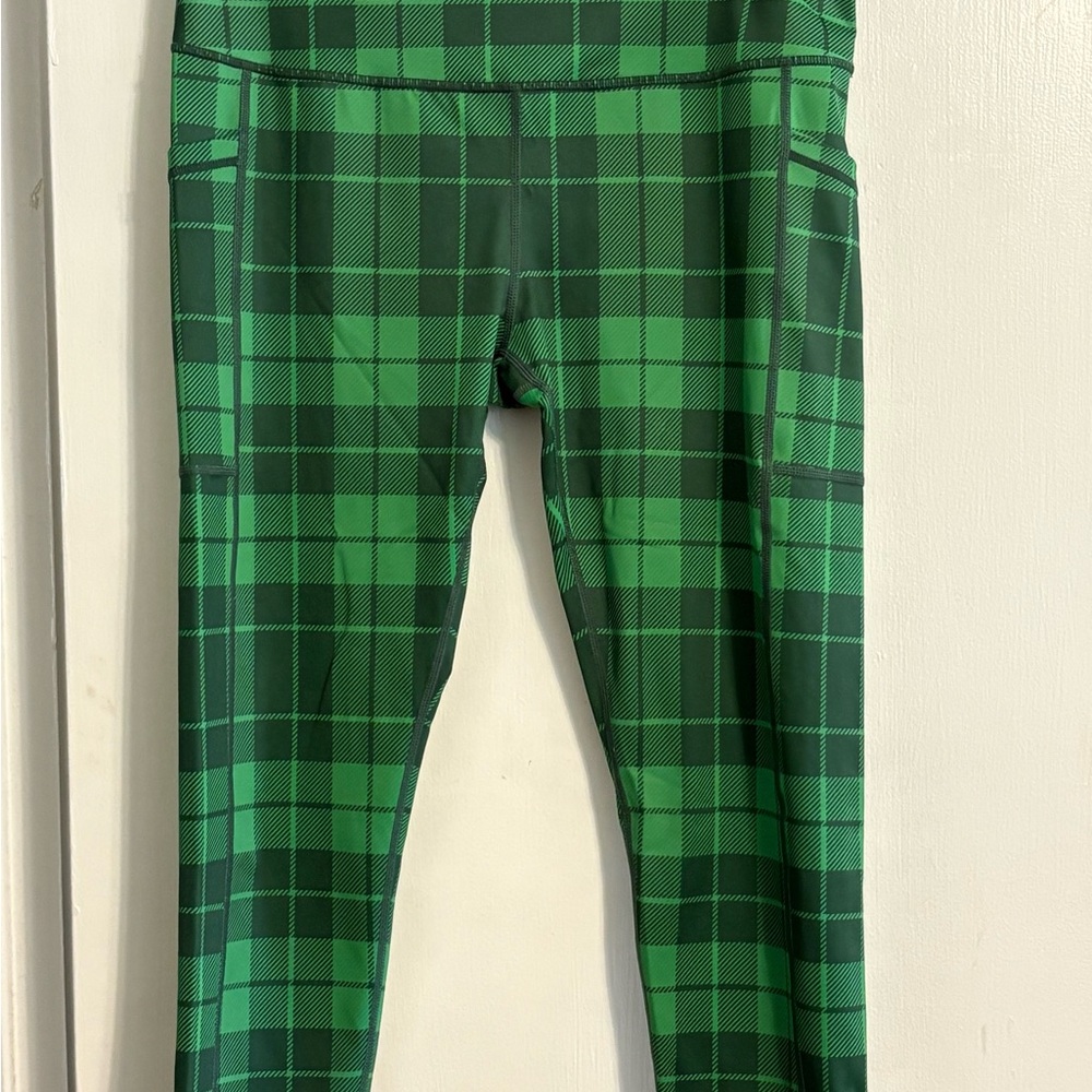 Constantly Varied Gear Green plaid leggings